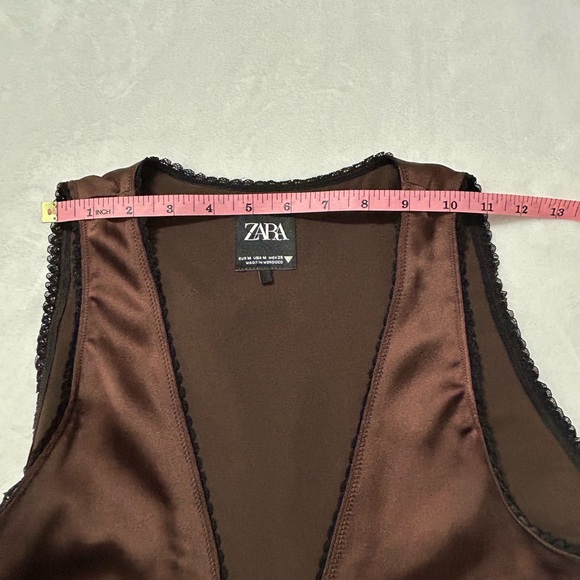Zara Chocolate Brown Vest - Picture 4 of 9